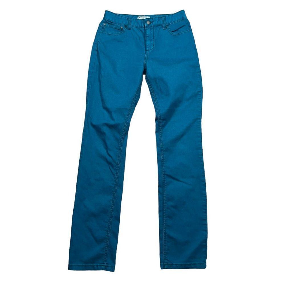Free People 61855-16515125 Slim Straight‎ Leg Teal Jeans Women's 28
